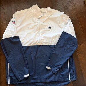 Men's White and Blue NFL Windbreaker Jacket